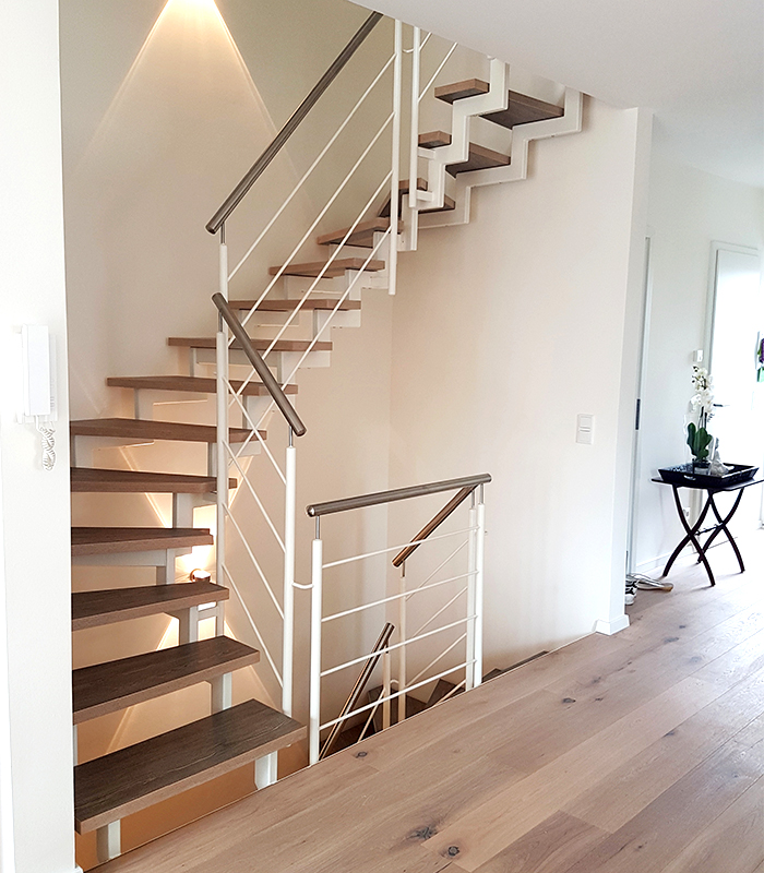 Zweiholmtreppe mit Relinggeländer | Moderne VS Treppen in Langenfeld